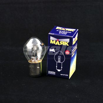 Лампа "Маяк" 12V 35/35W (BA20d) мотоциклетная /S2