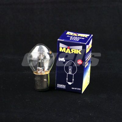 Лампа "Маяк" 12V 35/35W (BA20d) мотоциклетная /S2 — основное фото